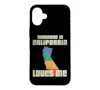 Custodia per iPhone 16 Plus Someone In California Loves Me Retro Land Map Stato