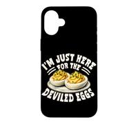 Custodia per iPhone 16 Plus Sono qui solo per The Deviled Eggs Happy Thanksgiving Food