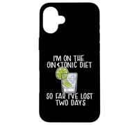 Custodia per iPhone 16 Plus SONO SULLA DIETA GIN & TONIC HO PERSO 2 GIORNI Joke Meme