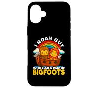 Custodia per iPhone 16 Plus Sono un ragazzo di Noah che aveva un paio di bigfoot, l'Arca di Noè, la fede nello Yeti?