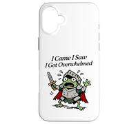 Custodia per iPhone 16 Plus Sono venuto ho visto che sono stato sopraffatto dal panico della piccola rana cavaliere