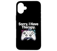 Custodia per iPhone 16 Plus Sorry I Have Therapy Controller per console per videogiochi