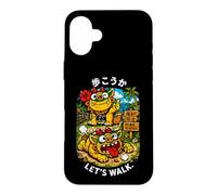 Custodia per iPhone 16 Plus Souvenir kawaii kawaii kanji giapponese Shisa Beach Path di Okinawa