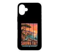 Custodia per iPhone 16 Plus Souvenir Turistico Sardegna Vacanze estive italiane metà secolo