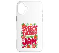 Custodia per iPhone 16 Plus Speech Therapy is My Jam Boho Floral SLP Speech Therapist