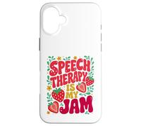 Custodia per iPhone 16 Plus Speech Therapy is My Jam Boho Floral | SLP Speech Therapist