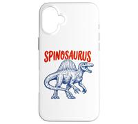 Custodia per iPhone 16 Plus Spinosauro Illustrazione Dinosauro Bambini