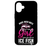 Custodia per iPhone 16 Plus Sposta sopra i ragazzi Lascia che questa ragazza ti mostri come pesca sul ghiaccio