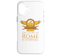 Custodia per iPhone 16 Plus SPQR - La gloria di Roma è eterna - Aquila Romana