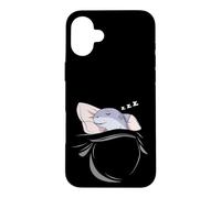 Custodia per iPhone 16 Plus Squalo Dormiente Pisolino Kawaii Oceano Subacqueo Pescecane