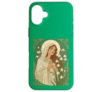 Custodia per iPhone 16 Plus St Brigid Art Nouveau Halo e Bucaneve