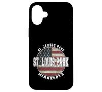 Custodia per iPhone 16 Plus St. Louis Parco Minnesota, Vintage bandiera americana