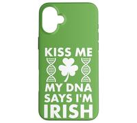 Custodia per iPhone 16 Plus St Patricks Kiss Me My DNA dice che sono irlandese