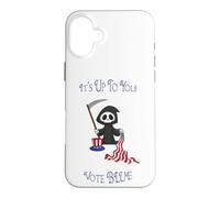 Custodia per iPhone 16 Plus Sta a te votare Blue Grim Reaper Elezione politica