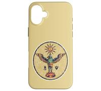 Custodia per iPhone 16 Plus Stampa grafica Egiziana Sun God Ra