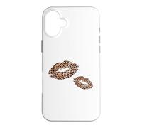 Custodia per iPhone 16 Plus Stampa leopardata Labbra Graphic Bold Cheetah Bocca Bacio Donna