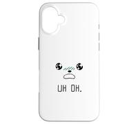 Custodia per iPhone 16 Plus Stampa viso Silly Uh Oh