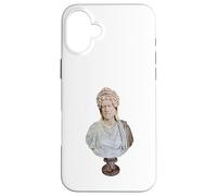 Custodia per iPhone 16 Plus Statua del busto dell'imperatore bizantino di Costantino XI Paleologo