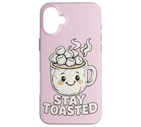 Custodia per iPhone 16 Plus Stay Toasted Cute Hot Chocolate Marshmallow Tazza Cozy W