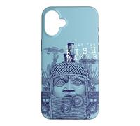 Custodia per iPhone 16 Plus Steampunk Aesthetic Macabra Encyclopedia Maya Statue