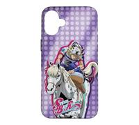 Custodia per iPhone 16 Plus Steel Ball Run Johnny on Horseback with Show Logo Anime