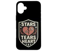 Custodia per iPhone 16 Plus Stelle Lacrime Cuore