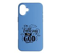 Custodia per iPhone 16 Plus Sto parlando con Dio Christian Faith Design