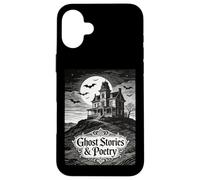 Custodia per iPhone 16 Plus Storie di fantasmi e poesia casa infestata pipistrelli Poeta gotico
