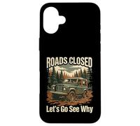 Custodia per iPhone 16 Plus Strade divertenti del camion fuoristrada 4x4 chiuse andiamo a vedere perché il design