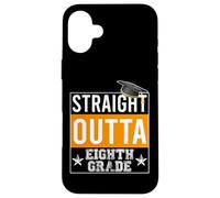 Custodia per iPhone 16 Plus Straight Outta 8th Grade Graduation