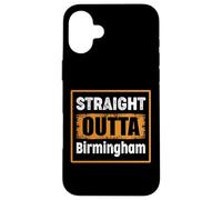 Custodia per iPhone 16 Plus Straight Outta Birmingham, Alabama, USA, stile retrò invecchiato