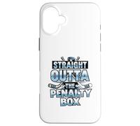 Custodia per iPhone 16 Plus Straight Outta The Penalty Box - Umorismo del giocatore di hockey