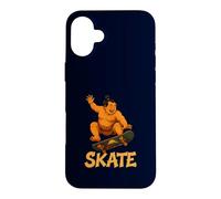 Custodia per iPhone 16 Plus Sumo Skateboarding Divertente giapponese Ukiyo-e Skater