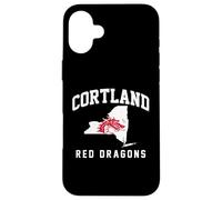 Custodia per iPhone 16 Plus SUNY Cortland Red Dragons New York State
