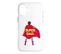Custodia per iPhone 16 Plus Super Papà supereroe papà con capelli biondi