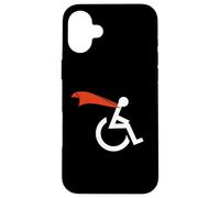 Custodia per iPhone 16 Plus Supereroe sedia a rotelle