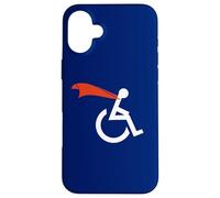Custodia per iPhone 16 Plus Supereroe sedia a rotelle