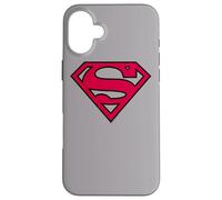 Custodia per iPhone 16 Plus Superman Red & Black Shield Logo