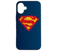 Custodia per iPhone 16 Plus Superman Shattered Shield Logo