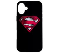 Custodia per iPhone 16 Plus Superman War Torn Shield Logo