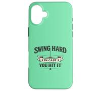 Custodia per iPhone 16 Plus Swing Hard In Case You Hit It More Holes Golf Meme