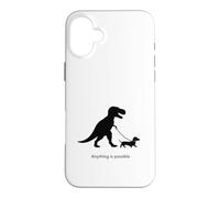 Custodia per iPhone 16 Plus T-Rex e Bassotto - Tutto è possibile - Credere