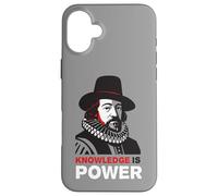 Custodia per iPhone 16 Plus T-shirt La Conoscenza è Potere - Arte Filosofica Moderna