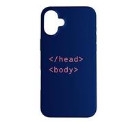 Custodia per iPhone 16 Plus Tag corpo testa HTML Codifica sintassi Sviluppatore Web CSS Coder