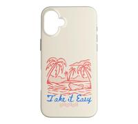 Custodia per iPhone 16 Plus Take It Easy Coastal Vibes Beach Palm Tree Summer