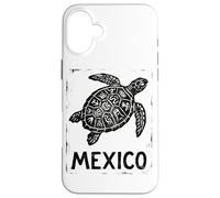 Custodia per iPhone 16 Plus Tartaruga marina del Messico azteco | tribale Maya - Stampa retrò timbro