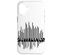 Custodia per iPhone 16 Plus Tasti del pianoforte Schizzo Pratica del pianoforte Pianista
