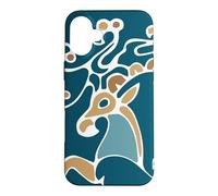 Custodia per iPhone 16 Plus Tatuaggio Esoterico Siberian Ice Prince Princess Deer