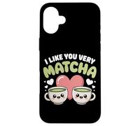 Custodia per iPhone 16 Plus Tè Matcha Che Dice Tè Verde I Like You Very Matcha