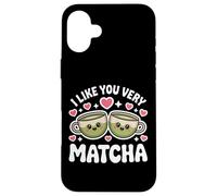 Custodia per iPhone 16 Plus Tè Matcha Che Dice Tè Verde I Like You Very Matcha